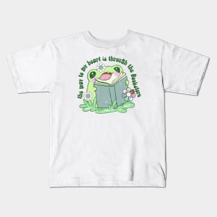 The way to my heart is through the bookstore Kids T-Shirt